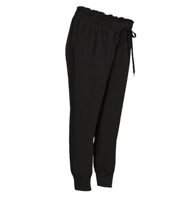 Time and Tru Women's Maternity Jogger Pants Black XXL (20) Banded Cuffs Pockets - Image 1 of 4