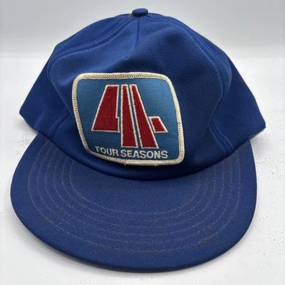 De colección Azul Cuatro Estaciones Camionero Sombrero Ajustable Snapback Gorra Parche EE. UU. Foto 1 de 4