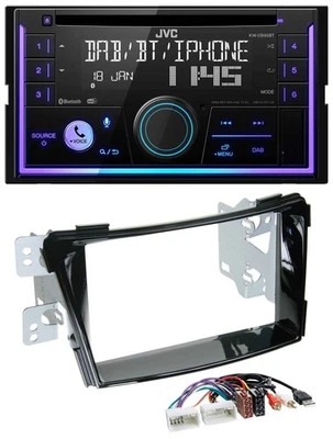 JVC MP3 USB 2DIN DAB Bluetooth CD Autoradio für Hyundai i40 ab 11 VF Klavierlack - Bild 1 von 4