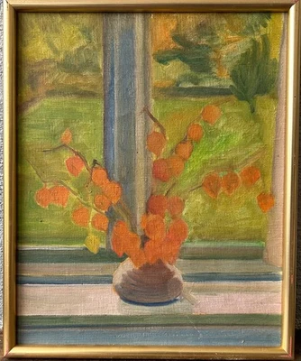 Quadro A Anonimo Natura Morta Con Ciliegia Invernale Physalis 43,5 X 35,5 CM - Bild 1 von 4