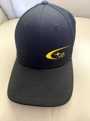 New Subaru baseball cap featuring an embroidered yellow Subaru logo on the front - Image 1 of 4