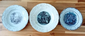 3 antike Perlbesteck Middlesbrough Keramik Kinderzimmer Teller um 1840 - Bild 1 von 13