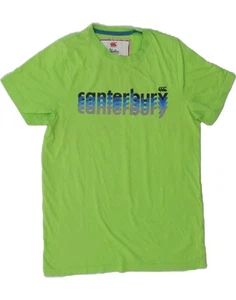 CANTERBURY Womens Graphic T-Shirt Top UK 14 Medium Green Cotton BR06 - Picture 1 of 3