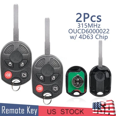 2 para Ford Fusion 2006 2007 2008 2009 2010 2011 2012 mando a distancia de entrada sin llave 4B Foto 1 de 4