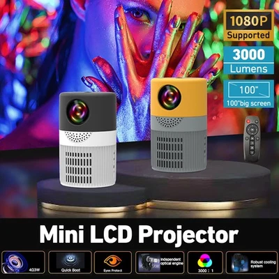 LED Projektor Mini Beamer Heimkino Multimedia HD 1080P HDMI AV TF USB Geschenk - Bild 1 von 4