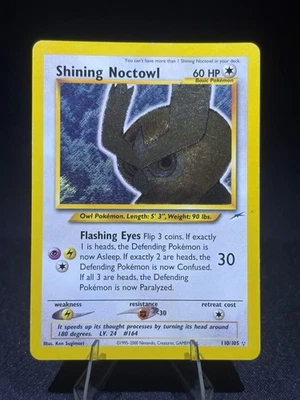 Pokemon Card - 110/105 Shining Noctowl Near Mint  / LP+ Holo Neo  - Image 1 of 4