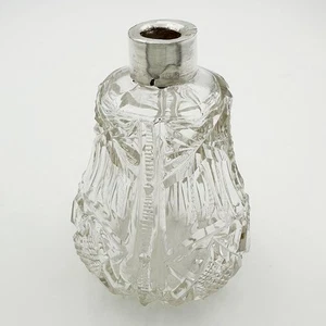 ANTIQUE SCENT BOTTLE STERLING SILVER & GLASS GEORGE V BIRMINGHAM 1911 - Picture 1 of 4