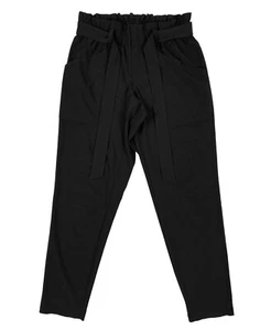 Athleta Skyline Damenhose leichte Paperbag Taille Stretch Größe 4 schwarz - Bild 1 von 11