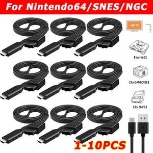 LOT Converter N64 To HDMI HD 1080P Cable Compatible With N64 / GameCube / SNES - Picture 1 of 8