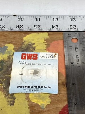GWS GWX1/R72490 X’TAL RX Crystal 72MHZ/CH.35/72.490 NewInPack USA Shipped - Image 1 of 2