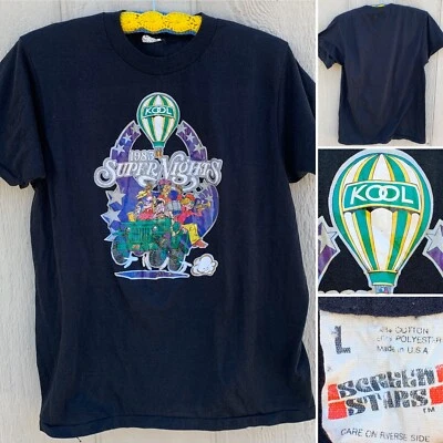 Camiseta de colección KOOL Cigarettes 1983 Super Nights banda de música Jeep Iron On camiseta L Foto 1 de 4