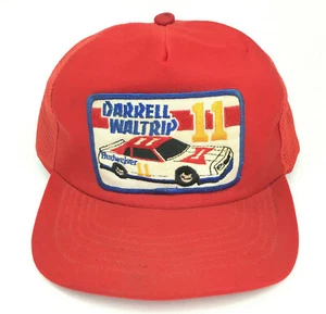 De Colección Años 70 80 Darrell Waltrip 11 Bud Car NASCAR Parche Rojo Snapback Camionero Sombrero Gorra - Imagen 1 de 11
