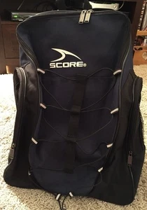 Score Soccer Backpack Blue White With Ball Pocket  - Picture 1 of 6