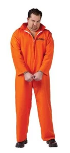 Men's Got Busted Penitentiary Costume PLUS Size, Orange fw1176 - Picture 1 of 2