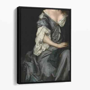 Victorian Woman Moody Victorian Ladies Blue Canvas Wall Art Print - Picture 1 of 7