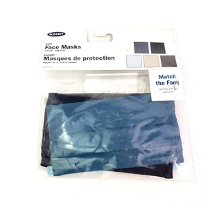 Old Navy Kids One Size Blue Gray Reusable Face Masks 5 Pack - Picture 1 of 4