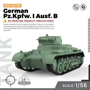 SSMODEL SS56706 1/56 Military Model Kit German Pz.Kpfw. I Ausf. B - Picture 1 of 5