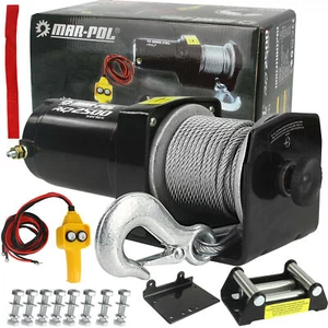 Verricello elettrico 12V da 1133kg 2500lb paranco 970W telecomando argano auto - Imagen 1 de 8