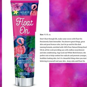Hempz FLOAT ON 🦩 Dark Intensifier Bronzer Tanning Lotion 9.5 oz ~ NEW! Indoor - Picture 1 of 9