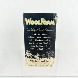 Vintage Wollschaum Wäsche Seifenkiste Wollreiniger Wolle Neuheit Co. Versiegelt - Bild 1 von 7