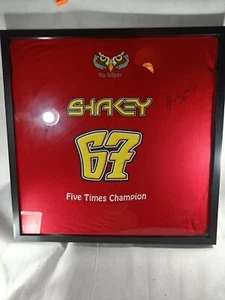 Shane Shakey Byrne Signed Framed t-shirt BSB Superbike 5x Champion Poster Photo - Picture 1 of 5
