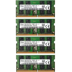 Hynix 64GB 4X16GB DDR4 2133MHz PC4-17000 Laptop SODIMM Memory Ram HMA82GS6CJR8N - Picture 1 of 6