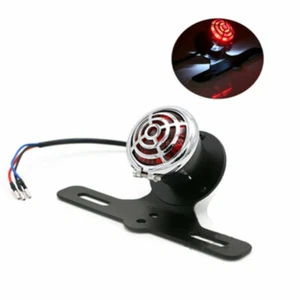 12V Motorcycle LED Taillight License Plate Light Stop Lamp Old School Dirt bike - Picture 1 of 6