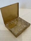 Vintage Coin Keeper Purse Compact Organizer Metal Case Gold