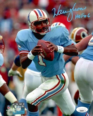 Warren Moon autographed signed inscribed 8x10 photo NFL Houston Oilers JSA COA - Image 1 of 2