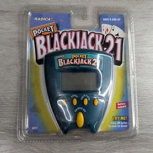Radica Pocket Black Jack 21 Electronic Hand Held Game (1999) - New in Package - Picture 1 of 2