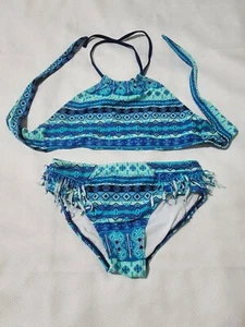 Kanu Surf Girls' Mahina UPF 50+ Beach Sport Halter Bikini 2-Piece Swimsuit C7 - Picture 1 of 3
