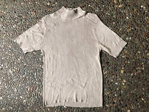 Sadimara Top Size L/XL 100% Silk SS Mock Turtlenwck Womens - Picture 1 of 3