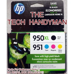 4-PACK HP GENUINE 950XL BLACK & 951 COLOR INK (NO RETAIL BOX) OFFICEJET 8630 - Picture 1 of 2