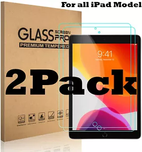 2-Pack iPad 10.2" 7TH/8TH/9TH Gen Temper Glass Screen Protector 2021/20/19 - Picture 1 of 12