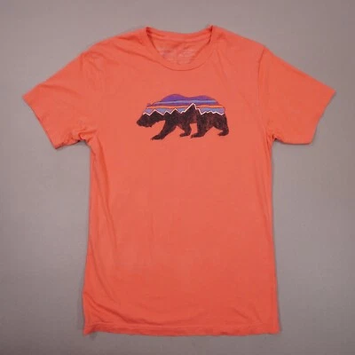 Camisa Patagonia Fitz Roy Bear Algodón Orgánico Para Hombres Pequeña Delgada Coral Camiseta 39143 Foto 1 de 4