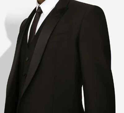 Dolce Gabbana Men's Black Evening Jacket - Tuxedo - PROM NIGHT - 54 - New  - Image 1 of 4
