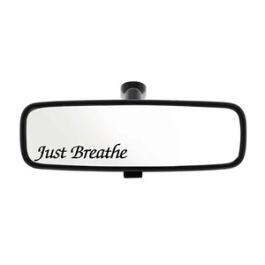 Calcomanía de vinilo Just Breathe espejo retrovisor divertido camión coche exterior pegatina ventana - Imagen 1 de 1