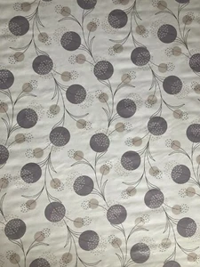 Vinyl Pvc Tablecloth Grey Dandelions Textile Backed Plastic Wipe Clean (339) - Picture 1 of 2
