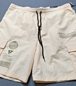 Pantalones Cortos Brooklyn Tela 7" Voleibol Cordón Talla L Sobre la Rodilla Ajuste Cómodo Nuevos con Etiquetas - Imagen 1 de 20