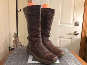 VINTAGE BATA STIEFEL, DAMEN GRÖSSE EU 41 US 10, BRAUNE HOHE LEDERSTIEFEL HERGESTELLT IN ITALIEN - Bild 1 von 10
