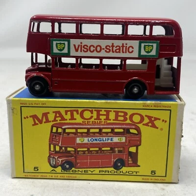 Vintage Matchbox Lesney # 5d London Bus 1965 Red - MIB - Image 1 of 4