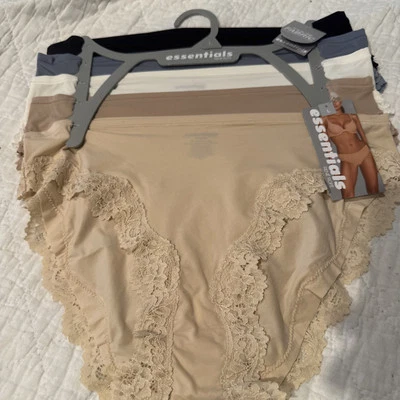 Rene Rofe Lingerie Women's 5 Pair Lace Bikini Panties Size Large Essentials - Image 1 of 4