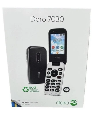 Brand New Doro 7030 4G Dual Sim Card Big Keys, Loud Sound, Black UNLOCKED Uk - Image 1 of 3