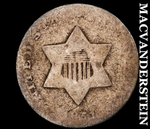 Drei Cent Silber - selten ohne Reserve #D4473 - Bild 1 von 2
