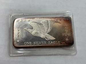 1971 WH Foster Inc. VINTAGE ONE SILVER EAGLE 1oz Silver Art Bar - Picture 1 of 3