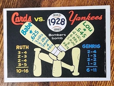 1970 Fleer World Series #25 1928 Yankees/Cardinals  VGEX X3162056 - Image 1 of 2
