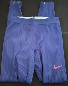 Nike Pro Elite USA Team Track & Field Tights Blue Men Sz L New Rare DX9059-000 - Picture 1 of 2