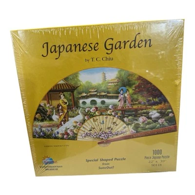 Rompecabezas japonés en forma de abanico de jardín Sunsout TC Chiu 1000 piezas nuevo Foto 1 de 2