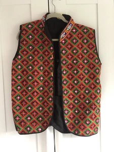 Crochet waistcoat Vest Tropical Grandmacore Coastal Boho Hippie festival handmad - Picture 1 of 6