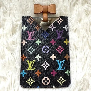 LOUIS VUITTON M92650 Monogram Compact Mirror PVC Black Used Authentic F/S. - Picture 1 of 11